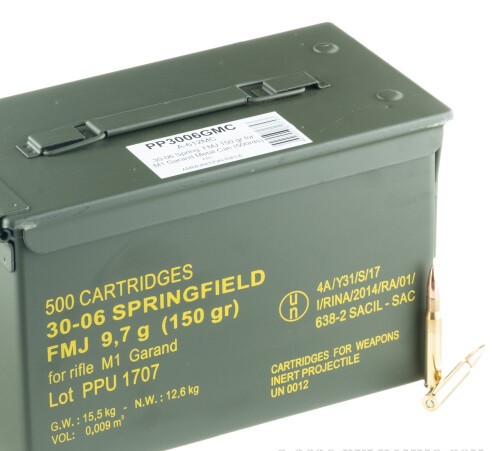 500 Rounds of 30-06 Springfield Ammo (M1 Garand) by Prvi Partizan – 150gr FMJ