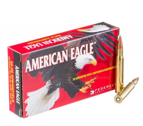 500 Rounds of 30-06 Springfield Ammo by Federal American Eagle – 150gr FMJBT