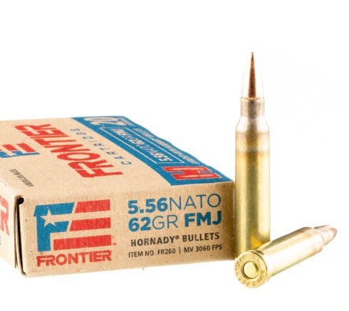 500 Rounds of 5.56×45 Ammo by Hornady Frontier – 62gr FMJ