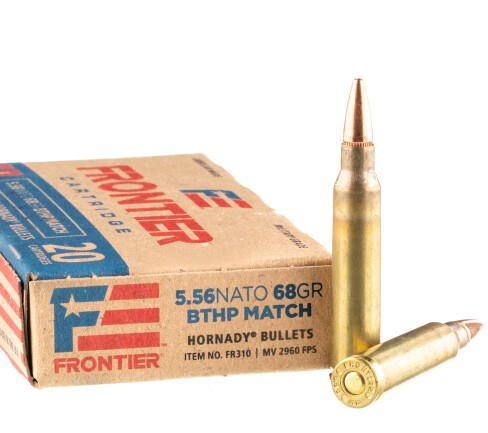 500 Rounds of 5.56×45 Ammo by Hornady Frontier – 68gr BTHP Match