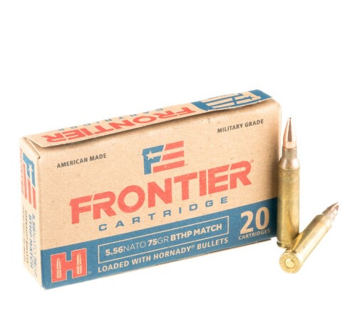 500 Rounds of 5.56×45 Ammo by Hornady Frontier – 75gr HPBT Match