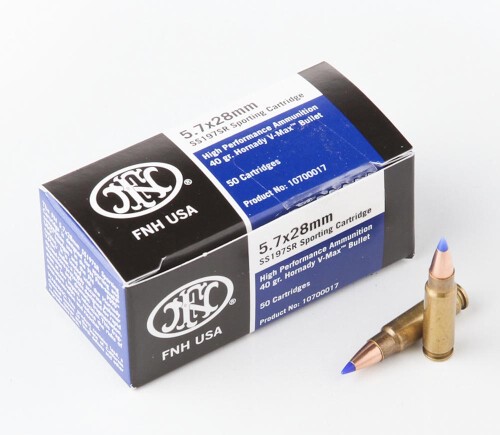 500 Rounds of 5.7x28mm Ammo by FN Herstal SS197SR – 40gr V-MAX