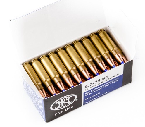 500 Rounds of 5.7x28mm Ammo by FN Herstal SS197SR – 40gr V-MAX