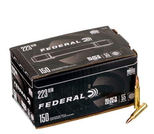 600 Rounds of .223 Ammo by Federal Black Pack – 55gr FMJ