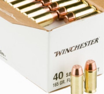 600 Rounds of .40 S&W  Winchester – 165gr FMJ