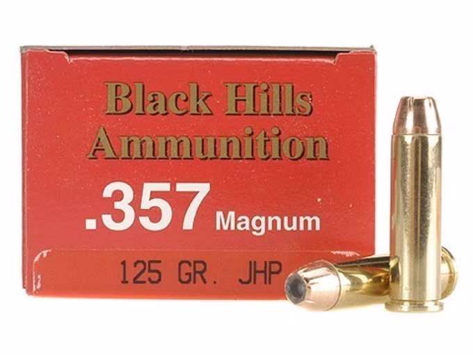 Black Hills 357 Magnum Ammo 125 Grain Jacketed Hollow Point