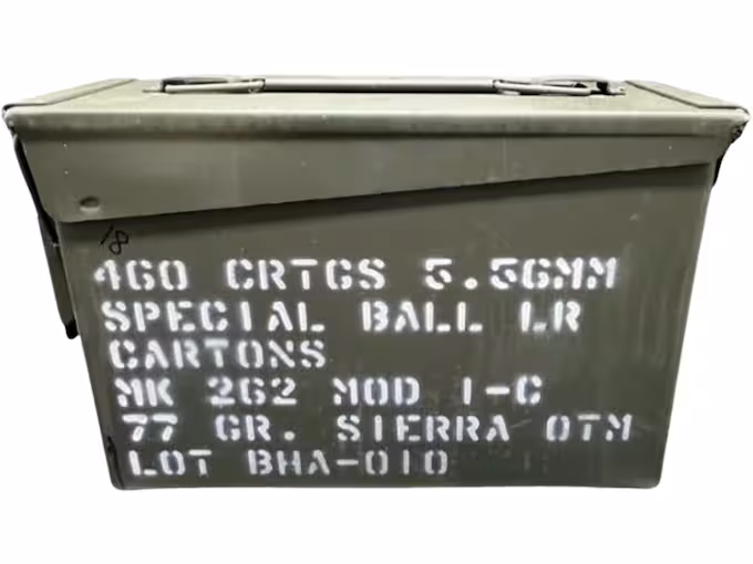 Black Hills 5.56x45mm NATO MK262 Mod1-C Ammo 77 Grain Can of 460