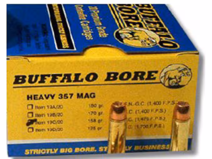 Buffalo Bore 357 Magnum Ammo 158 Grain Jacketed Hollow Point