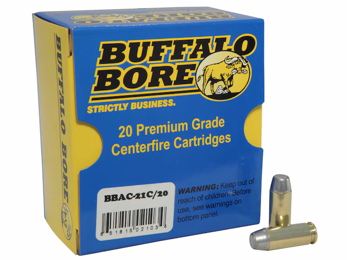 Buffalo Bore Outdoorsman 10mm Auto Ammo 220 Grain Flat Nose