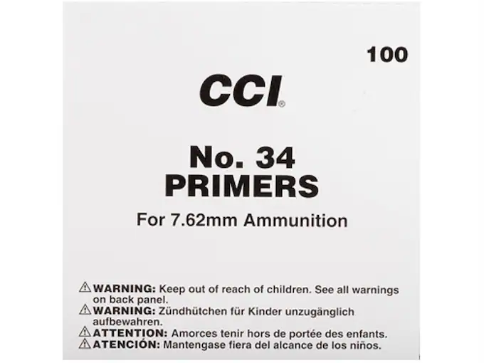 CCI Large Rifle 7.62mm NATO-Spec Primers 34