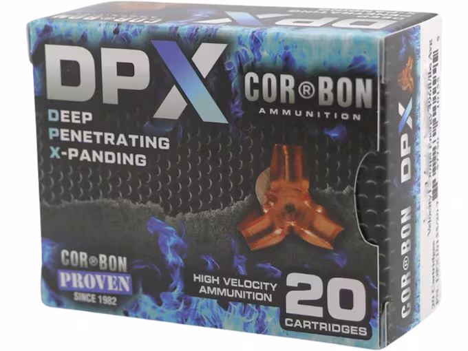 Cor-Bon DPX 45 ACP +P Ammo 185 Grain Solid Hollow Point Lead Free