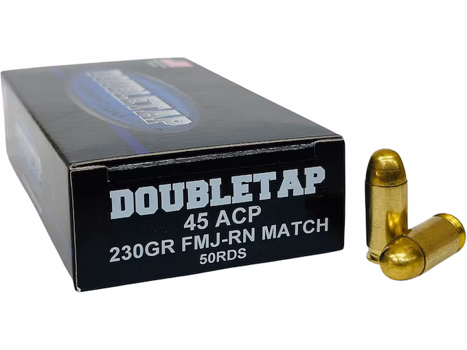 DoubleTap Match 45 ACP Ammo 230 Grain Full Metal Jacket