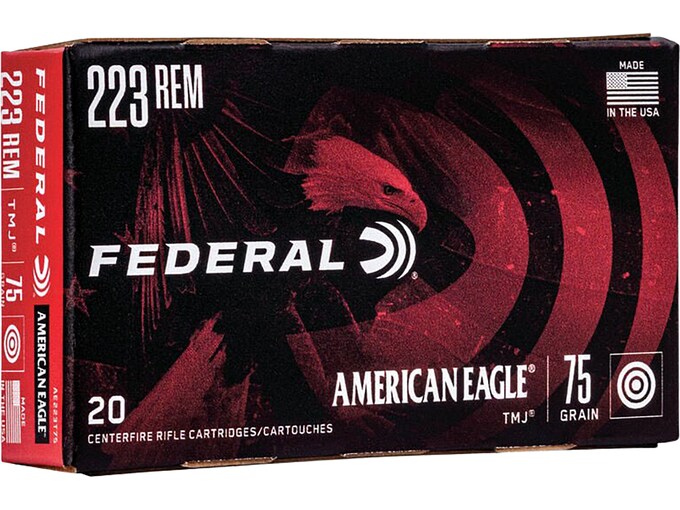 Federal American Eagle 223 Remington Ammo 75 Metal Jacket