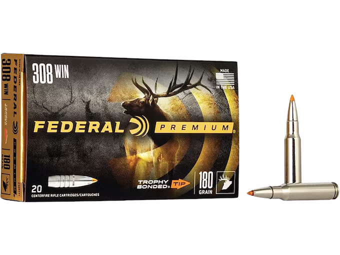 Federal Premium 308 Winchester Ammo 180 Grain Box of 20