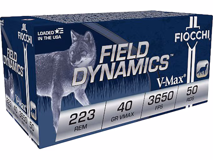 Fiocchi Field Dynamics 223 Remington Ammo 40 Grain  Polymer Tip