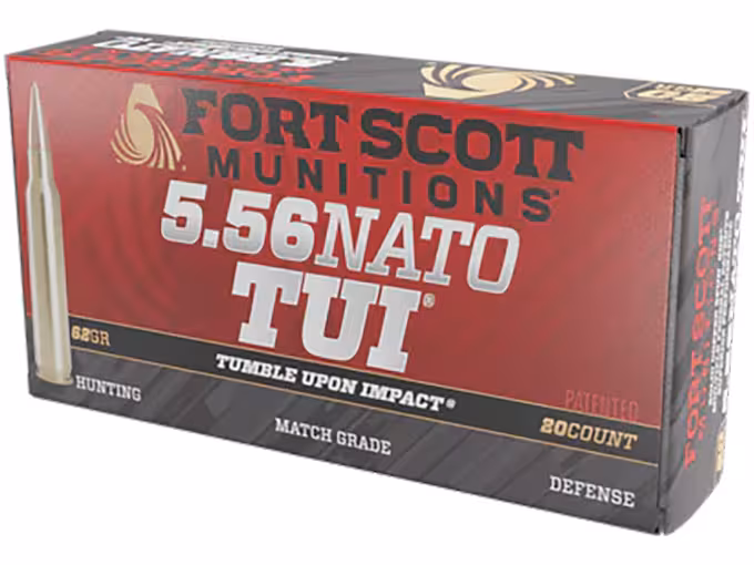 Fort Scott Munitions TUI 5.56x45mm NATO Ammo 62  Box of 20