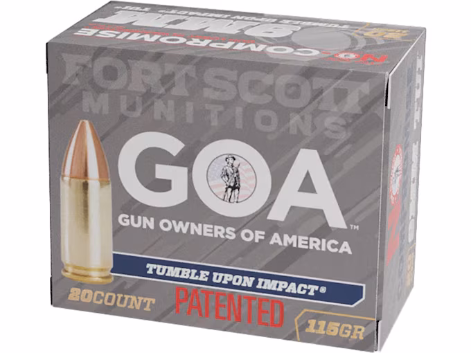 Fort Scott Munitions TUI 9mm Luger Ammo 115 Grain Solid Lead Free
