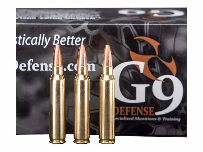G9 Defense 223 Remington Ammo 54 Grain Solid Hollow Box of 20