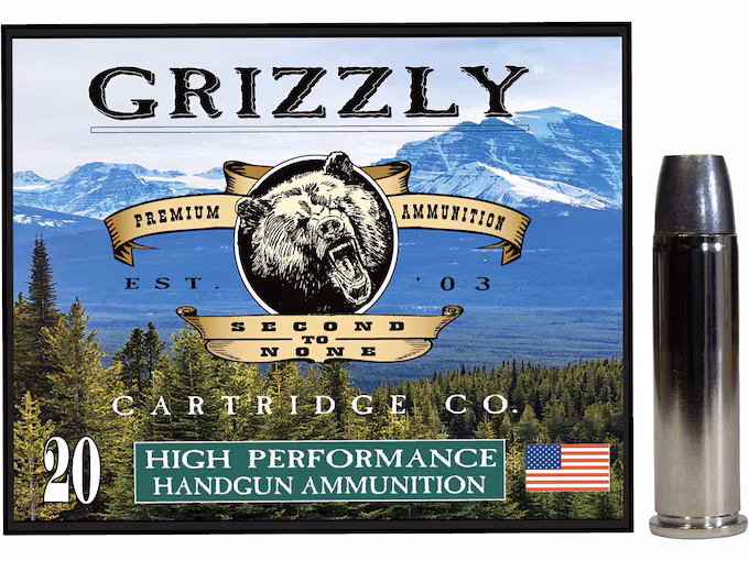 Grizzly Cartridge Bear Load 357 Magnum Ammo 200 Grain Lead Long Wide Nose Gas Check