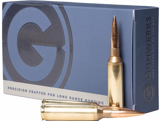 Gunwerks Long Range Hunting 300 Winchester Magnum Ammo 215 Hollow Point Box of 20