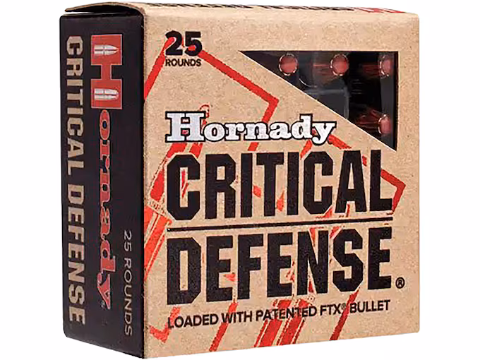 Hornady Critical Defense 38 Special +P Ammo 110 Grain Hornady FTX Polymer Tip