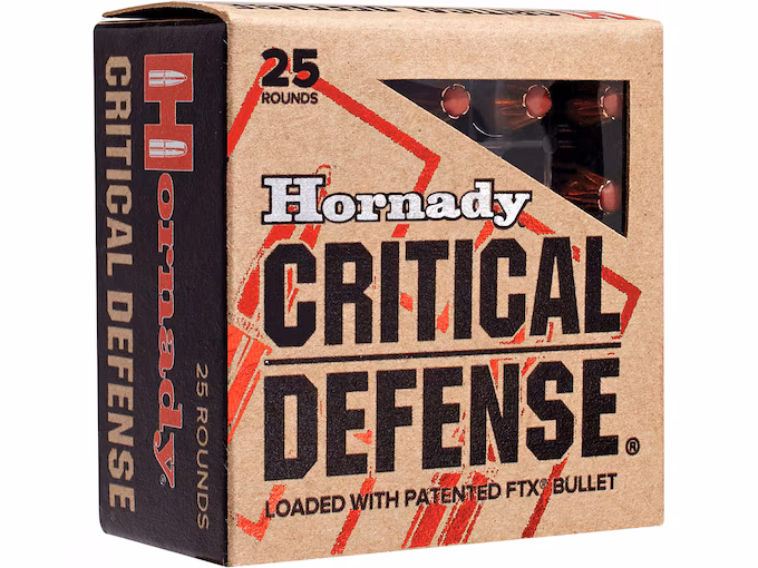 Hornady Critical Defense 45 ACP +P Ammo 185 Grain Hornady FTX Polymer Tip