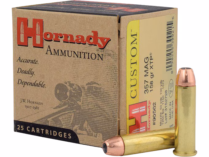 Hornady Custom 357 Magnum Ammo 158 Grain Hornady XTP Jacketed Hollow Point