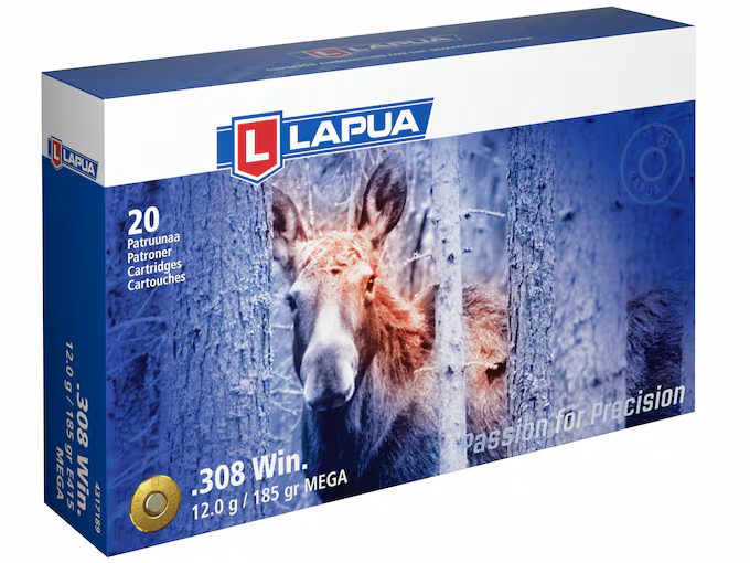 Lapua 308 Winchester Ammo 185 Grain Box of 20