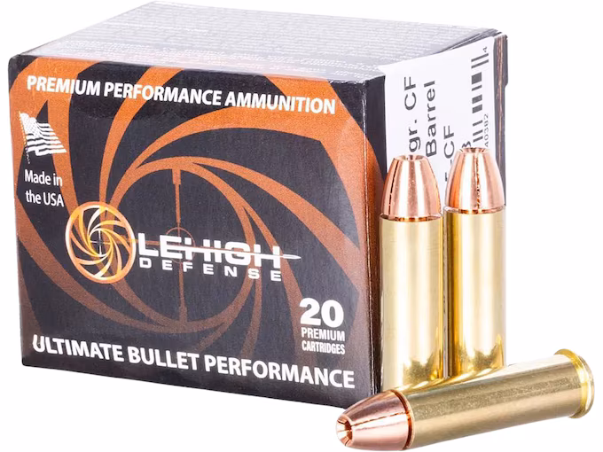 Lehigh Defense Controlled Fracturing 357 Magnum Ammo 125 Grain Fragmenting Hollow Point Lead Free