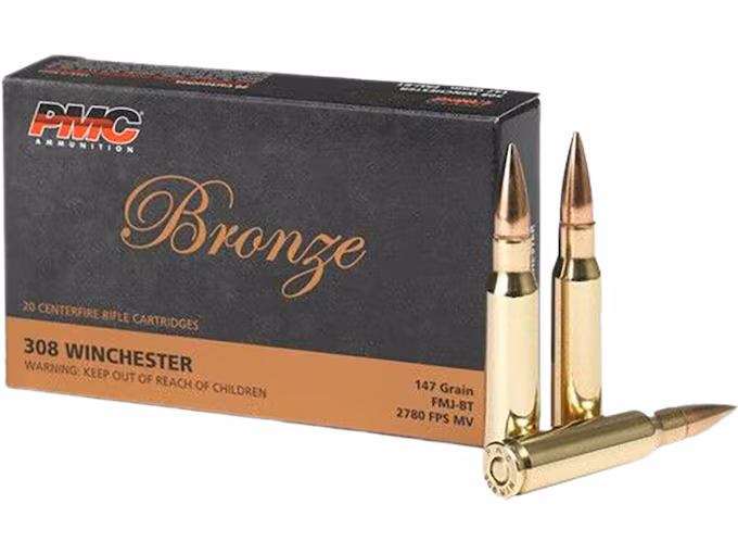 PMC Bronze 308 Winchester Ammo 147  Box of 20