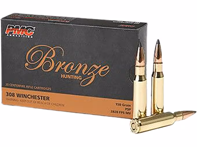 PMC Bronze Hunting 308 Winchester Ammo 150 Grain  Box of 20