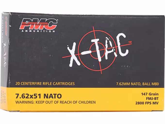 PMC X-Tac 7.62x51mm NATO Ammo 147  Box of 20