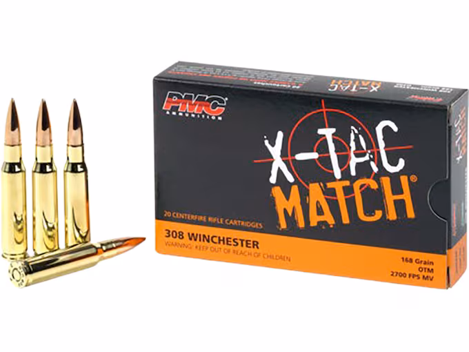 PMC X-Tac Match 308 Winchester Ammo 168  Box of 20