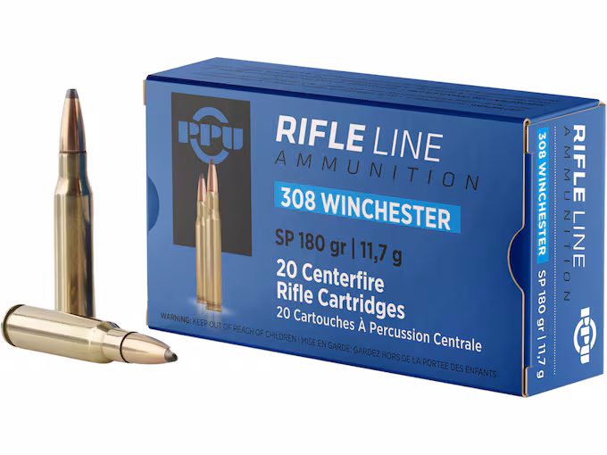 PPU 308 Winchester Ammo 180 Grain  Box of 20