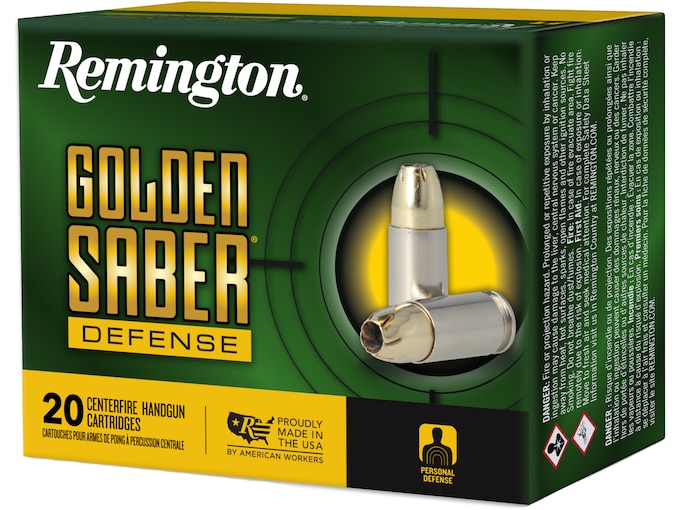 Remington Golden Saber Defense 357 Magnum Ammo 125 Grain Jacketed Hollow Point