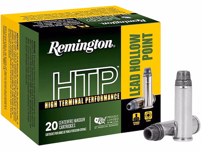 Remington High Terminal Performance (HTP) 38 Special +P Ammo 158 Grain Lead Hollow Point