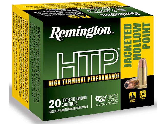 Remington High Terminal Performance (HTP) 9mm Luger Ammo 115 Grain Jacketed Hollow Point