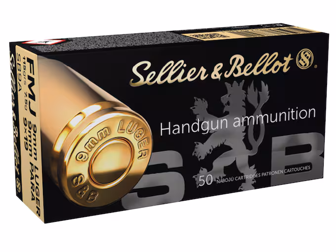 Sellier & Bellot 9mm Luger Ammo 115 Grain Full Metal Jacket