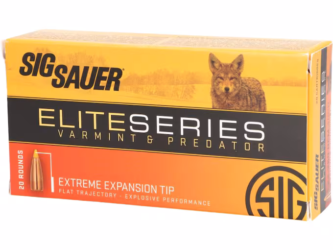 Sig Sauer Varmint & Predator 223 Remington Ammo 55 Grain Nosler Box of 20