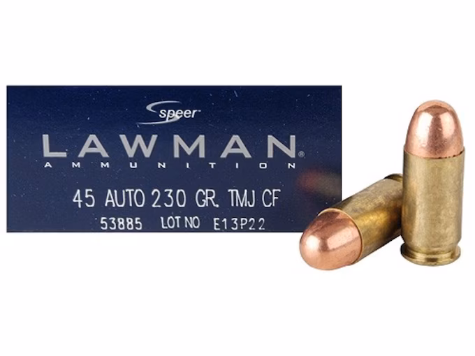 Speer Lawman Cleanfire 45 ACP Ammo 230 Grain Full Metal Jacket