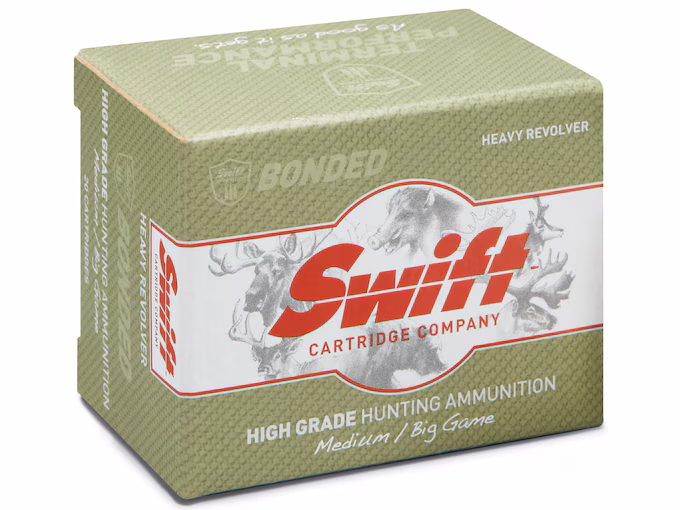 Swift High Grade Heavy Revolver 357 Magnum Ammo 180 Grain Swift A-Frame Bonded Jacketed Hollow Point