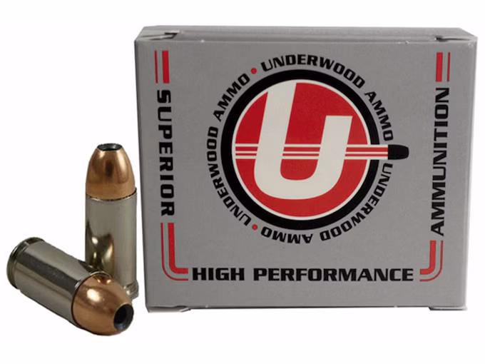 Underwood 9mm Luger +P Ammo 124 Grain Nosler Sporting Handgun Jacketed Hollow Point