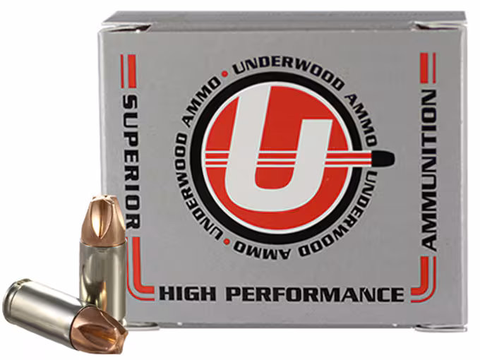 Underwood Xtreme Defender 9mm Luger +P+ Ammo 90 Grain Lehigh Xtreme Defense Fluted Lead Free