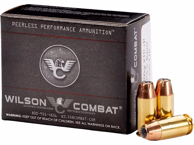 Wilson Combat 45 ACP +P Ammo 200 Grain Hornady XTP Jacketed Hollow Point