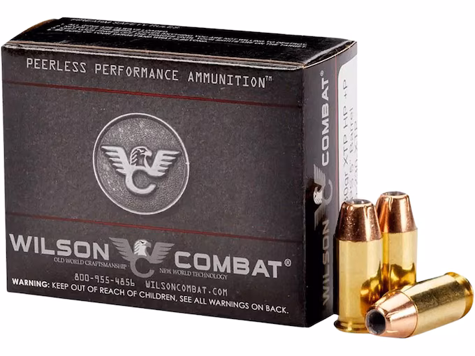 Wilson Combat 45 ACP +P Ammo 230 Grain Hornady XTP Jacketed Hollow Point