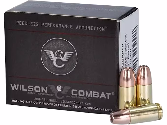 Wilson Combat 9mm Luger +P Ammo 124 Grain Speer Gold Dot Jacketed Soft Point