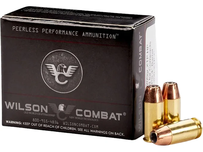 Wilson Combat Compact 45 ACP Ammo 200 Grain Hornady XTP Jacketed Hollow Point