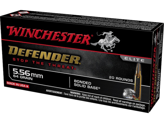 Winchester Defender 5.56x45mm NATO Ammo 64 Box of 20