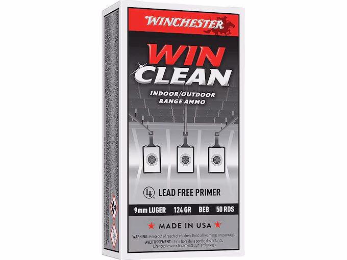 Winchester Super X WinClean 9mm Luger Ammo 124 Grain Full Metal Jacket
