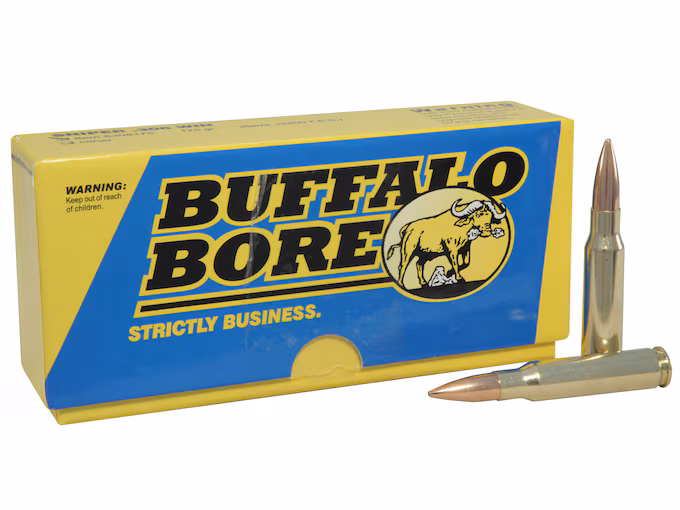 Buffalo Bore Sniper 308 Winchester Ammo 175 Box of 20